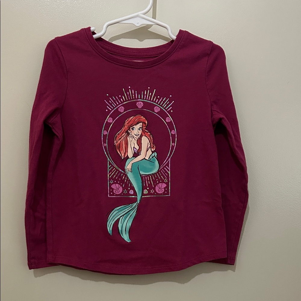 Disney Ariel Long Sleeve Tee - Burgundy